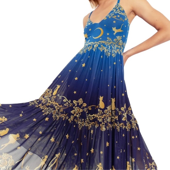 BlackMilk Sailor Moon Guardians Stars Sheer Midaxi Dress - Picture 2 of 7